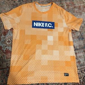 Nike F.C. Orange Checkered Shirt